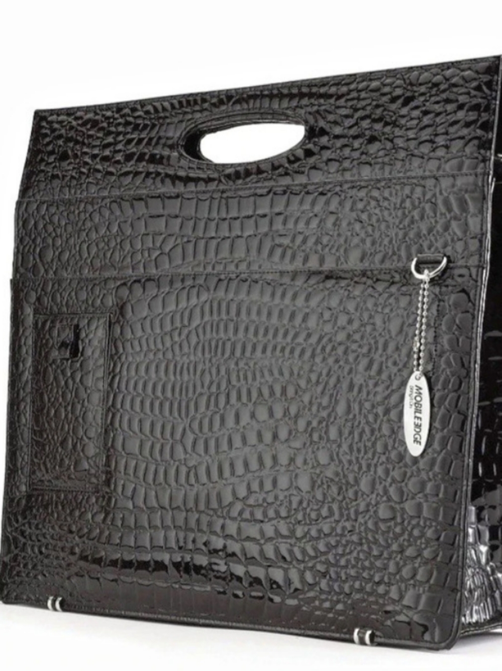 Mobile Edge Bring It On Faux Croc Laptop Bag / Women's Briefcase Black